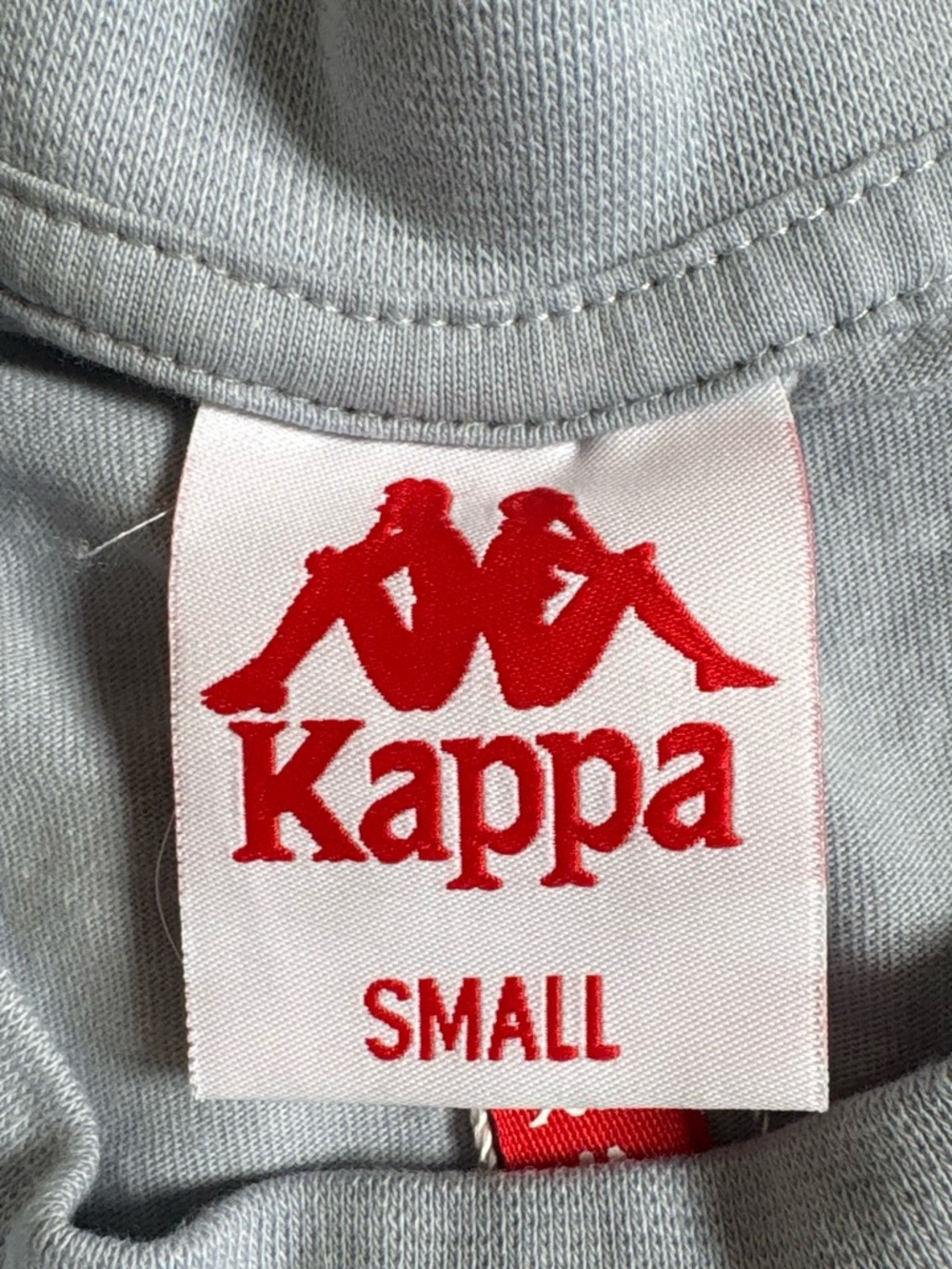 Kappa Light Gray Kids Short-Sleeve Tee with Red Logo